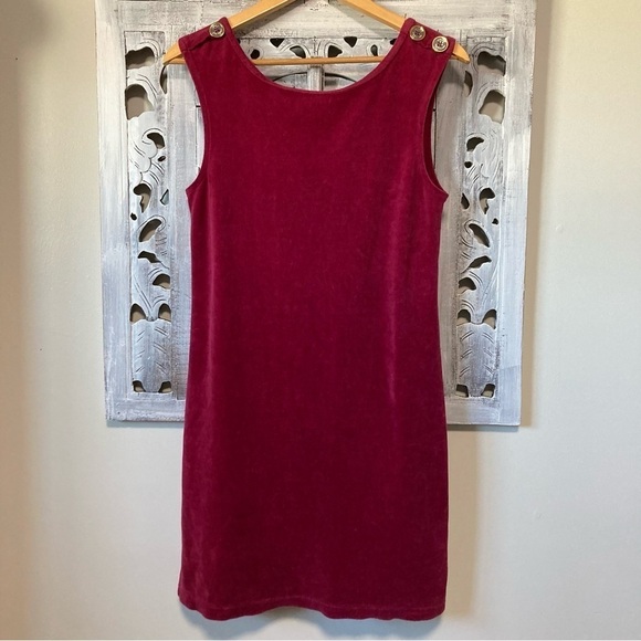 Juicy Couture Raspberry Velour Button Tank Mini Dress - Picture 1 of 5